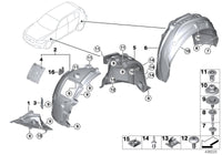 Front Fender Liner Right 51717312838 Compatible With BMW F22 (2014-21)