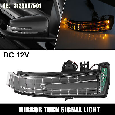 Dynamic Turn Signal LED Mirror Light Left A2129067501 & Right A2129067401 Compatible with MERCEDES BENZ C-CLASS (W204) & E-CLASS (W212) & GLA-CLASS (X156) & S-CLASS (W221, V221)  Tag-MLM-101