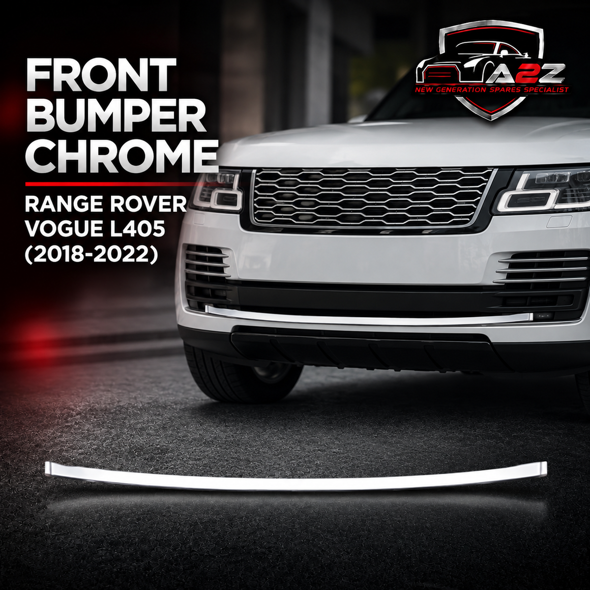 Front Bumper Chrome LR098541 Compatible With Land Rover Range Rover Vogue - L405 (2018-2022) Tag No.13