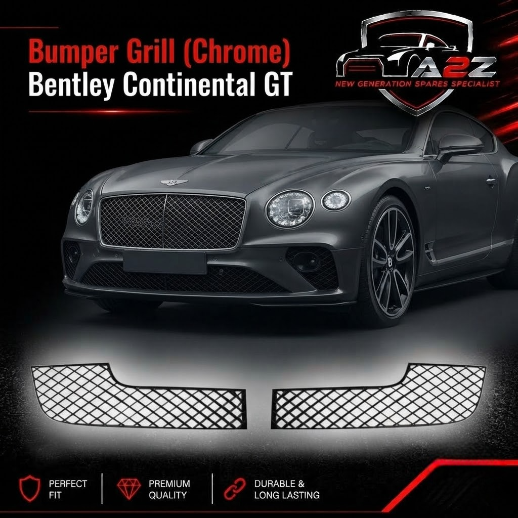 Bumper Grill ( Chrome ) Left 3W3807681 & Right 3W3807682 Compatible With Bentley Continental GT