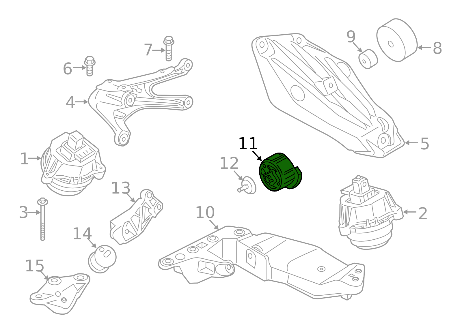 Torque Mount 22327935122 Compatible With BMW For G20/G28