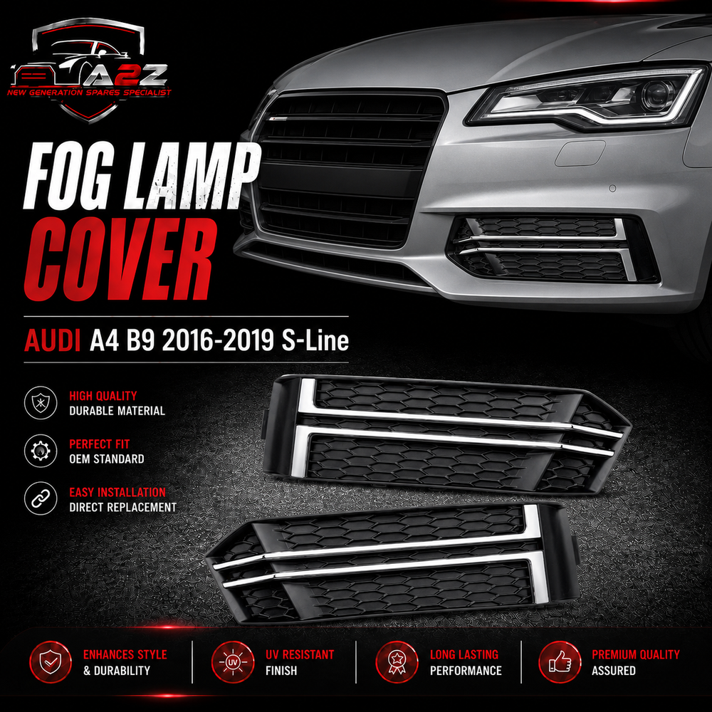Fog Lamp Cover Compatible With AUDI A4 B9 2016-2019 Fog Lamp Cover Left 8W0807681F & Right 8W0807681F Tag-FC-14
