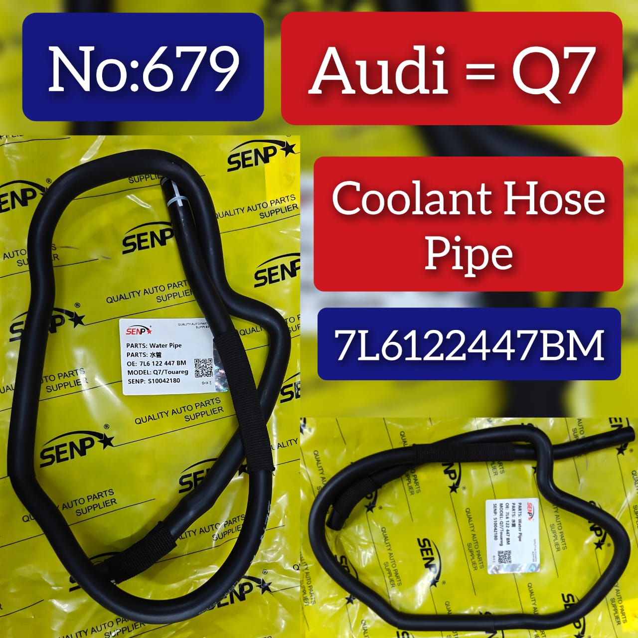 Coolant Hose Pipe 7L6122447BD 7L6122447BM Compatible With AUDI Q7 4L Tag-H-679