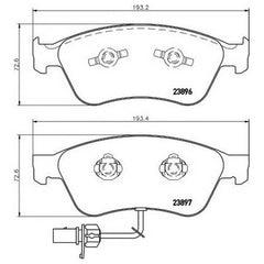 Front Brake Pad 4E0698151J 2389601 P85102 Compatible With AUDI A6 C6 4F2 | A6 / S6 & A8 D3