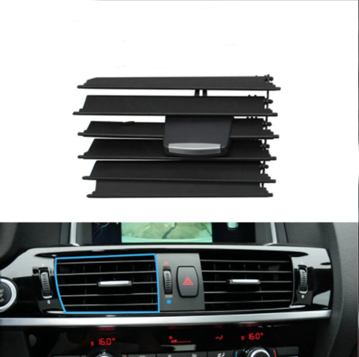 Front Right AC Conditioner Air Vent Grill Outlet Tab Clip Repair Kit 64229184144-F Compatible With BMW X3 F25 Tag-ACR-21