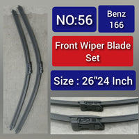 Front Wiper Blade Set (26'24 Inch) Compatible with MERCEDES BENZ W166 Tag-WBF-56