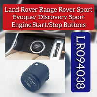 Engine One Button Start Stop Button Switch Cover LR094038 LR094038-1 LR068334 LR056640-1 Compatible with LAND ROVER DISCOVERY SPORT (L550) & RANGE ROVER EVOQUE (L538) &  RANGE ROVER SPORT II (L494)
