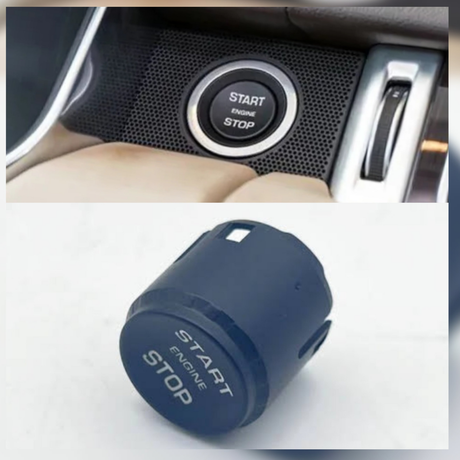 Engine One Button Start Stop Button Switch Cover LR094038 LR094038-1 LR068334 LR056640-1 Compatible with LAND ROVER DISCOVERY SPORT (L550) & RANGE ROVER EVOQUE (L538) &  RANGE ROVER SPORT II (L494)