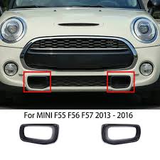 Front Bumper Air Duct Brake Cover Compatible With MINI COOPER F55 / F56 BLACK Front Bumper Air Duct Brake Cover Left 51117337809 & Right 51117337810 Tag-FC-701