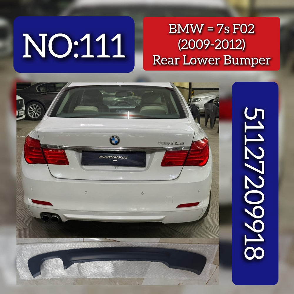 Rear Lower Bumper 51127209918 Compatible With BMW 7s F02 (2009-2012) Tag No.111