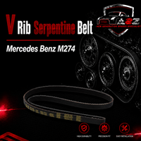 V-ribbed Serpentine Belt 0029930896 Compatible With Mercedes Benz M274
