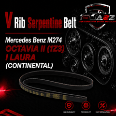V-ribbed Serpentine Belt 0029930896 Compatible With Mercedes Benz M274