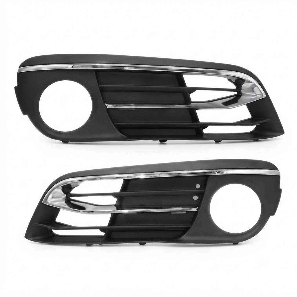 Fog Lamp Cover With Chrome Compatible With BMW 5 Series F10 2014-2016 Fog Lamp Cover With Chrome Left 51117342389 & Right 51117342390  Tag-FC-403