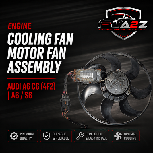 Engine Cooling Fan Motor Fan Assembly 4F0959455E Compatible With AUDI A6 C6 (4F2) | A6 / S6