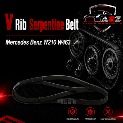 V-ribbed Serpentine Belt 0119972092 Compatible With Mercedes Benz W210 W463