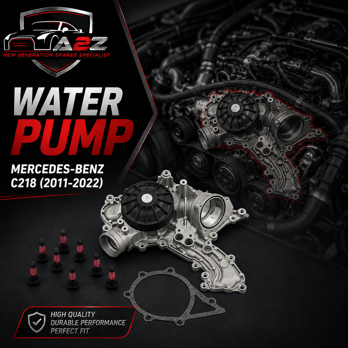 Water Pump 2782001201 2782000501 2782000701 A2782000501 A2782000701 A2782001201 Compatible With MERCEDES-BENZ CLS C218 Tag-W-42