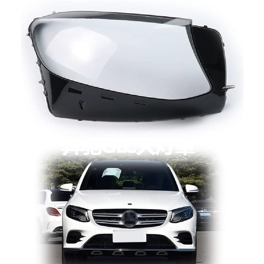 Car Front Headlight Lens Cover Transparent Lamp Shade Headlamp Shell Cover compatible for Benz GLC 253 2019 - 2020.