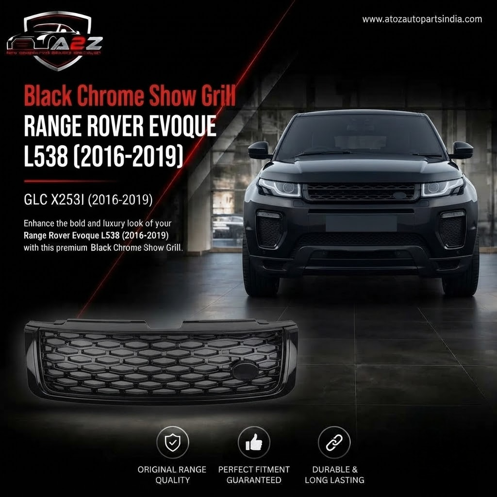 Black Chrome Show Grill  Compatible With Land Rover RANGE ROVER EVOQUE  L538 (2016-2019)Tag 32