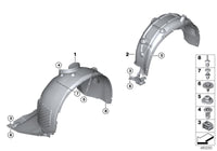 Front Fender Liner Right 51717427918 Compatible With BMW F39 (2018)