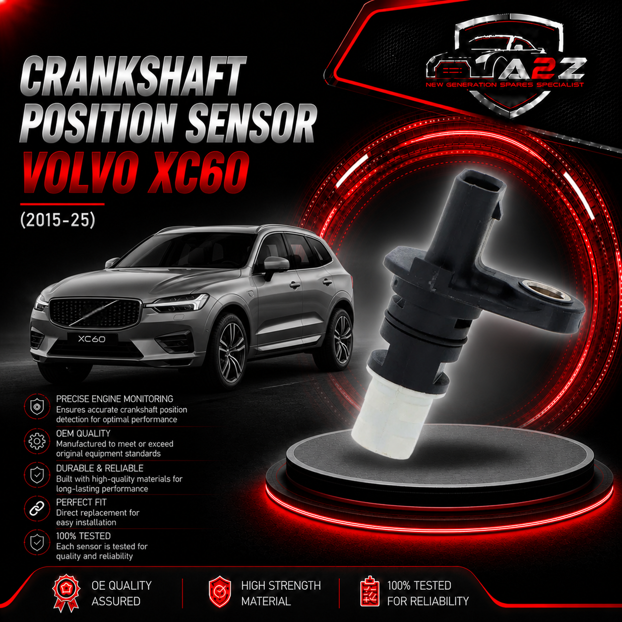 Crankshaft Position Sensor 31342468 Compatible With VOLVO XC60