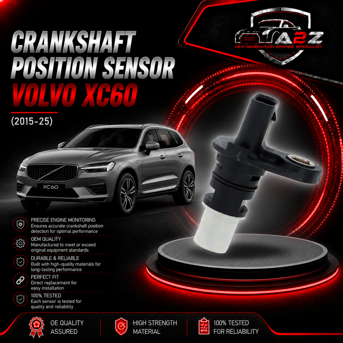 Crankshaft Position Sensor 31342468 Compatible With VOLVO XC60