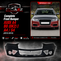 Complete Front Bumper 8K0807065A 8K0807065AGRU Compatible With AUDI A4 B8 (8K2) | A4 / S4 (2012-2015) Tag No.11