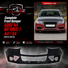 Complete Front Bumper 8K0807065A 8K0807065AGRU Compatible With AUDI A4 B8 (8K2) | A4 / S4 (2012-2015) Tag No.11