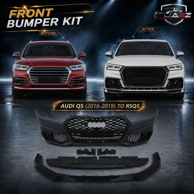Front Bumper Bumper Kit FBK14 Compatible With Audi Q5 (2016-19) Upgrade Into RSQ5