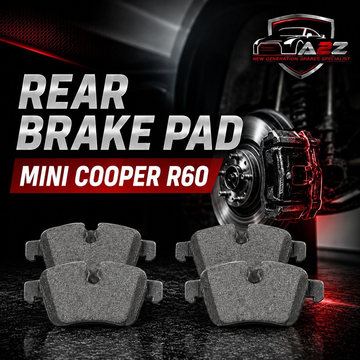 Rear Brake Pad 34216767145 2362381 2362303 P06037  Compatible With MINI COOPER R60
