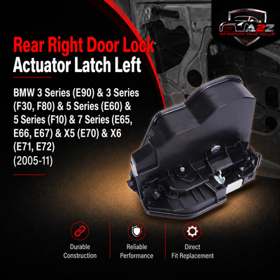 Rear Right  Door Lock Actuator Latch Left 51227229459 Right 51227229460 Compatible With BMW 3 Series (E90) & 3 Series (F30, F80) & 5 Series (E60) & 5 Series (F10) & 7 Series (E65, E66, E67) & X5 (E70) & X6 (E71, E72) (2005-11)