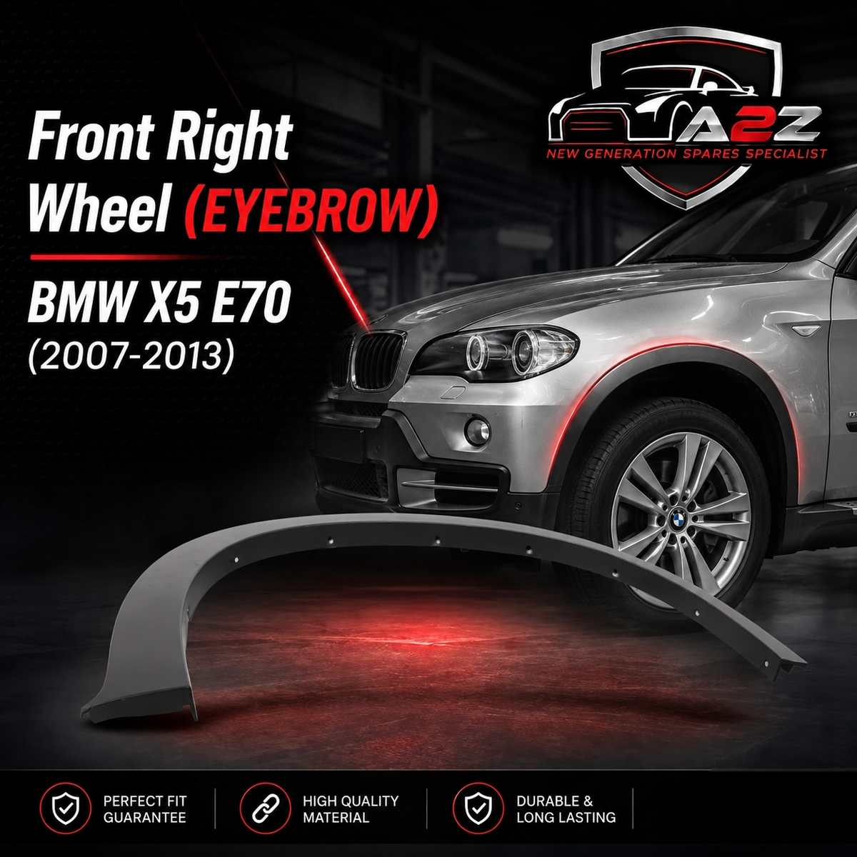 Front Right Wheel Eyebrow 51777158428 Compatible With BMW X5 E70 (2007-13) Tag No.236