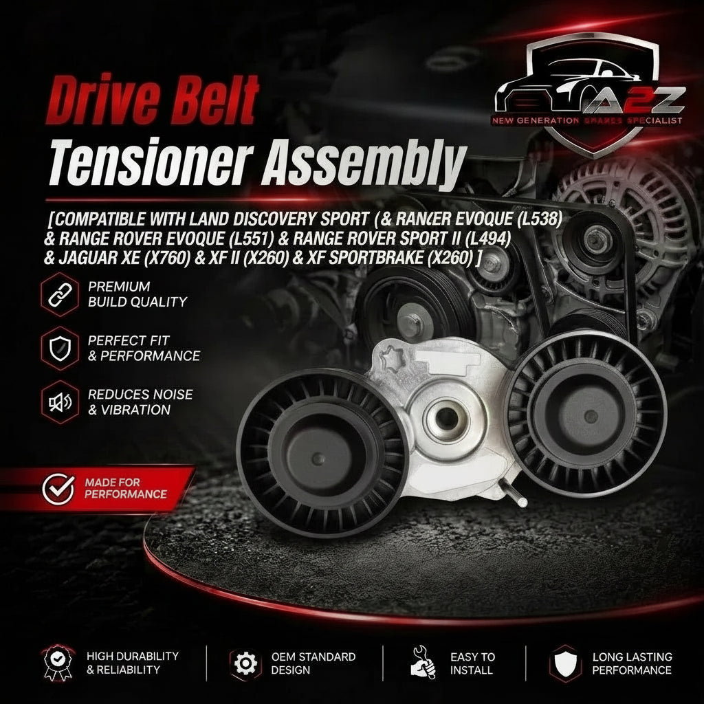 Belt Tensioner With Pulley LR071712 Compatible With LAND ROVER DISCOVERY SPORT (L550) & RANGE ROVER EVOQUE (L538) & RANGE ROVER EVOQUE (L551) & RANGE ROVER SPORT II (L494) & JAGUAR XE (X760) & XF II (X260) & XF SPORTBRAKE (X260)