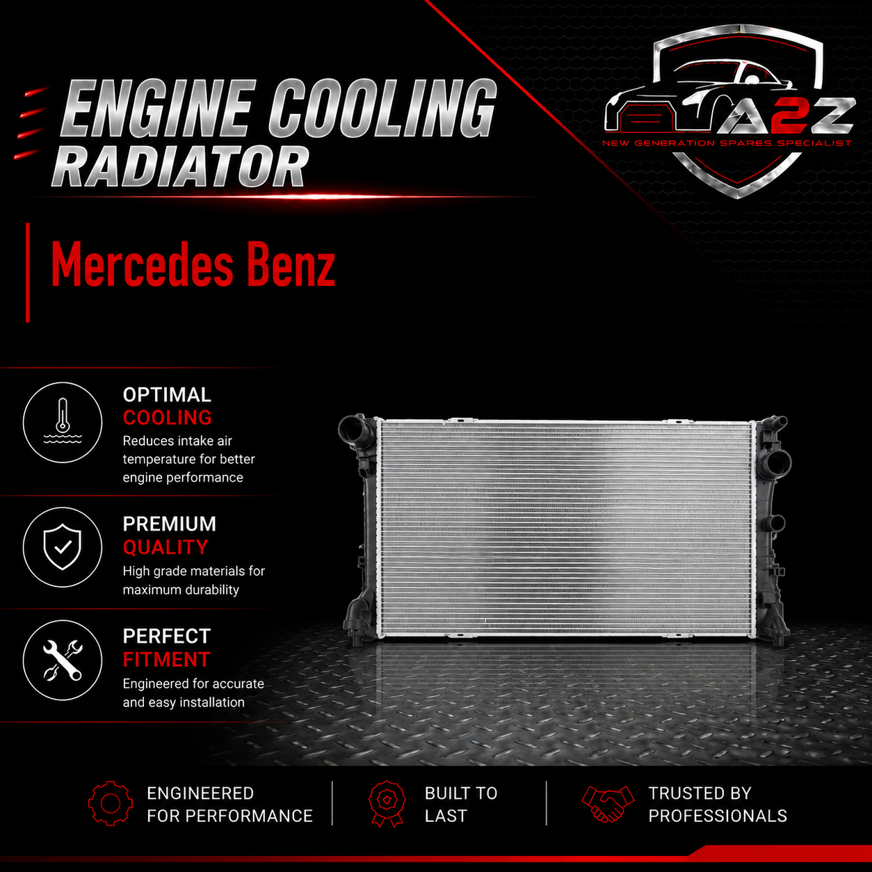 Engine Cooling Radiator 0995008000 Compatible With Mercedes Benz