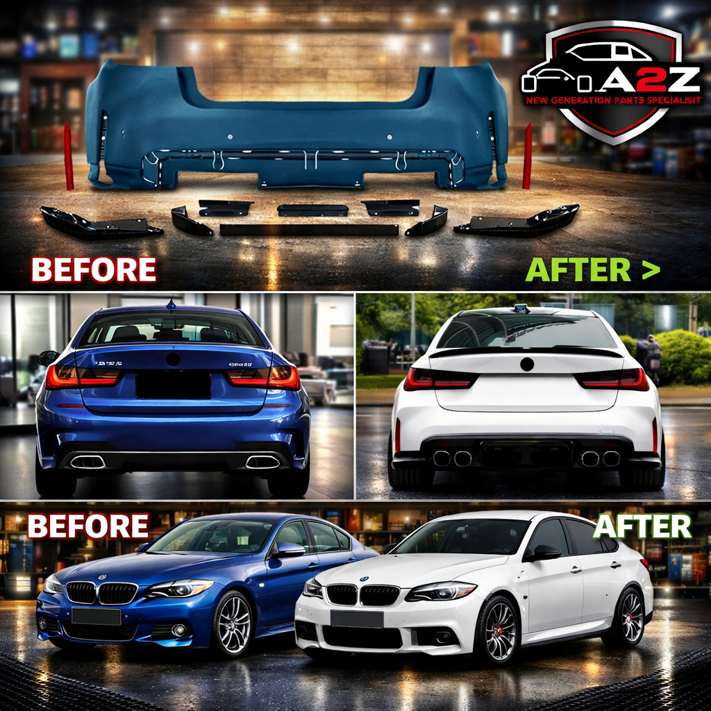 A To Z Compatible With Bmw 3 Series G20 (2019-2023) Rear Bumper Upgrade Convert To M Sport M3 Body Kit Bumper G20/28-030 Gc CC-9174 (Shipping Cost Not Included In Price)