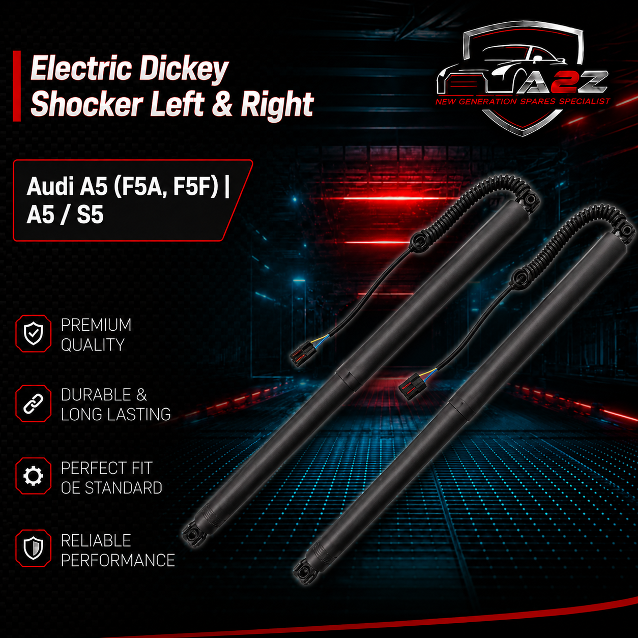 Electric Dickey Shocker Left/Right 8W8827851A Compatible With Audi A5 (F5A, F5F) | A5 / S5