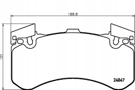 Front Brake Pad 4H0698151Q 2484701 P85136 Compatible With AUDI A6 C7 (4G2, 4GC) | A6 / S6 & A6 C7 Avant (4G5, 4GD) | A6 / S6 & A8 D4