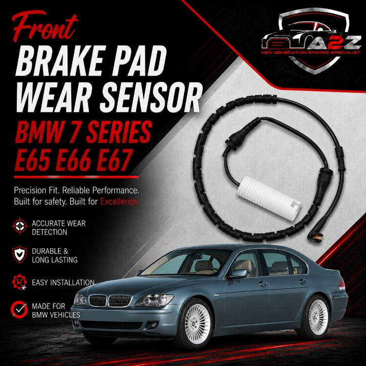 Front Brake Pad Wear Sensor 34356755266 34356778037 6755266 6778037 Compatible With BMW 7 Series E65 E66 E67