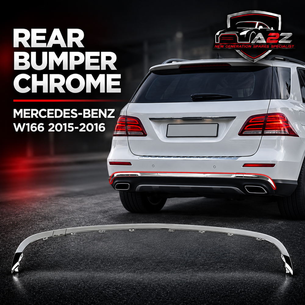 Rear Bumper Chrome  1668851274  Compatible With MERCEDES-BENZ GL-CLASS W166 & M-CLASS (W166) 2015-2016