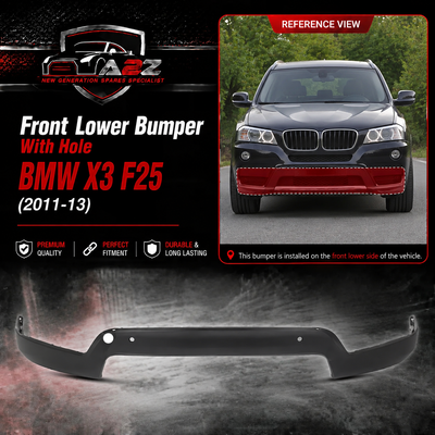 Front Lower Bumper With Hole  51117210445 Compatible With BMW X3 F25 (2011-13) Tag No.422A