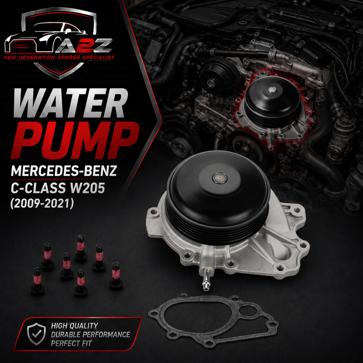 Water Pump 6512005101 6512000002 6512004701 6512006001 Compatible With MERCEDES-BENZ C-CLASS W205 Tag-W-11