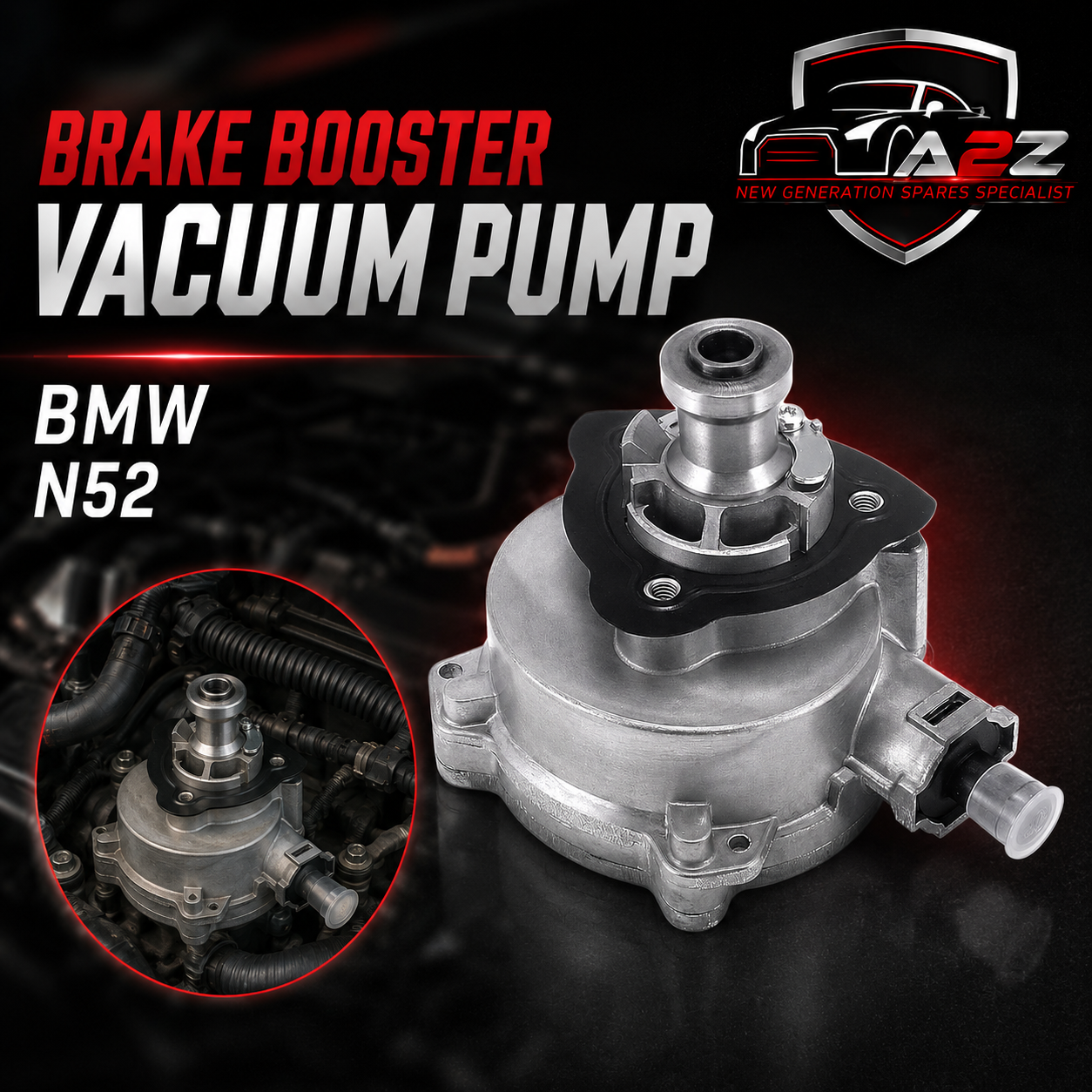Brake Booster Vacuum Pump 11667519457 Compatible With BMW N52