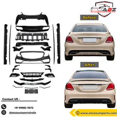 Complete Conversion Bumper Kit Compatible With Mercedes Benz C Class W205 (2015-2023) Upgrade To C63 Amg (Shipping Cost Not Included In Price)