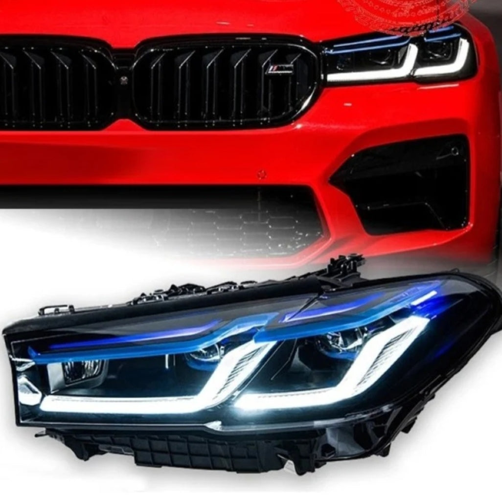 Complete Headlight Assy Set (Upgrade To F10 To G30) Have To Convert From F10 To G30 Compatible With BMW F10 (2011-17) Tag No.6