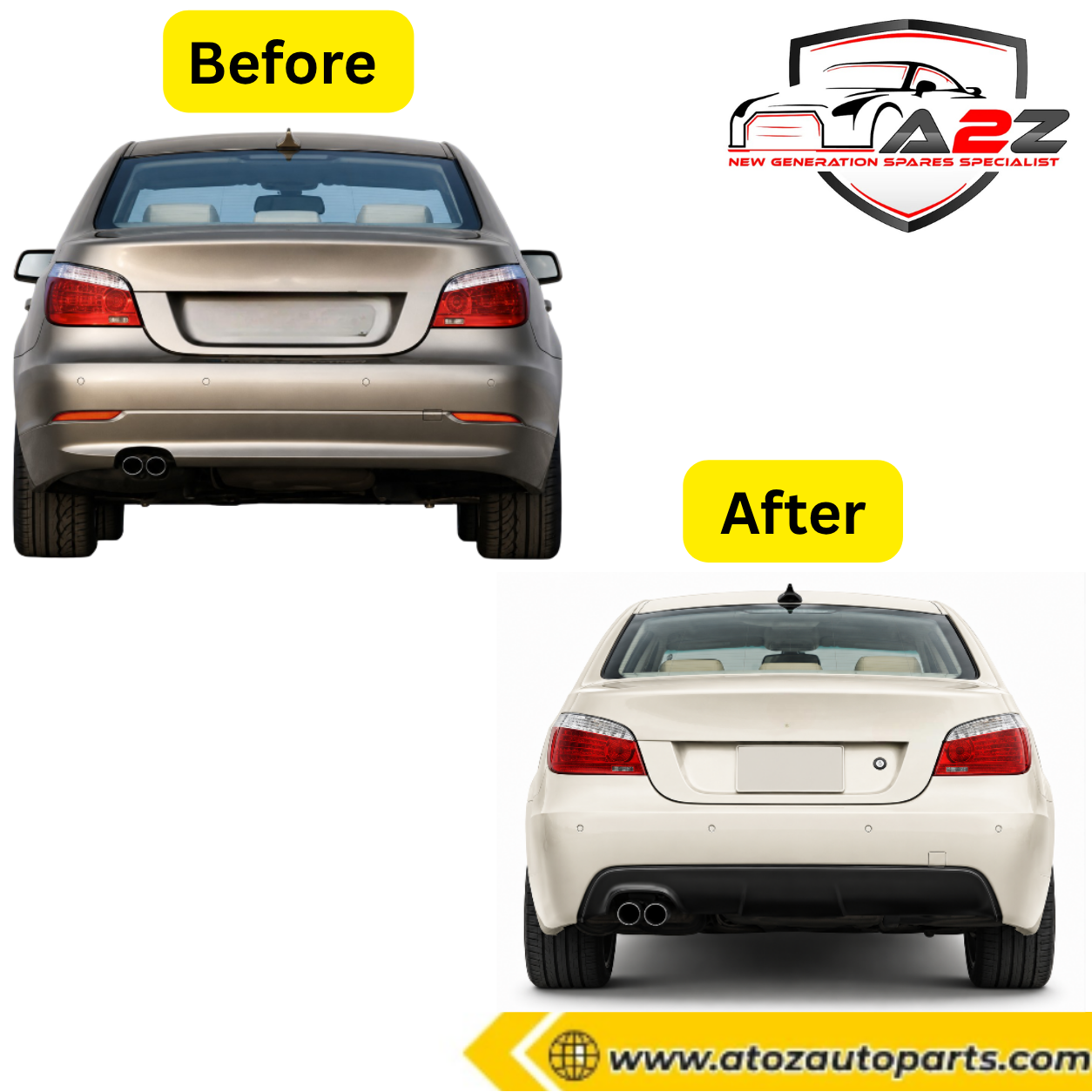 Complete Conversion Bumper Kit Compatible With BMW E60 Old Upgrade to BMW E60 Old To MT (Tag no.FRBK422) (Shipping Cost Not Included In Price)