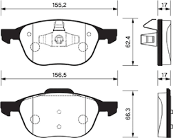 Front Brake Pad 2115201 0004208103    P50159N Compatible With MERCEDES-BENZ GLC (X253)