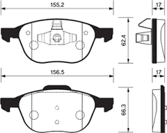 Front Brake Pad 2115201 0004208103    P50159N Compatible With MERCEDES-BENZ GLC (X253)
