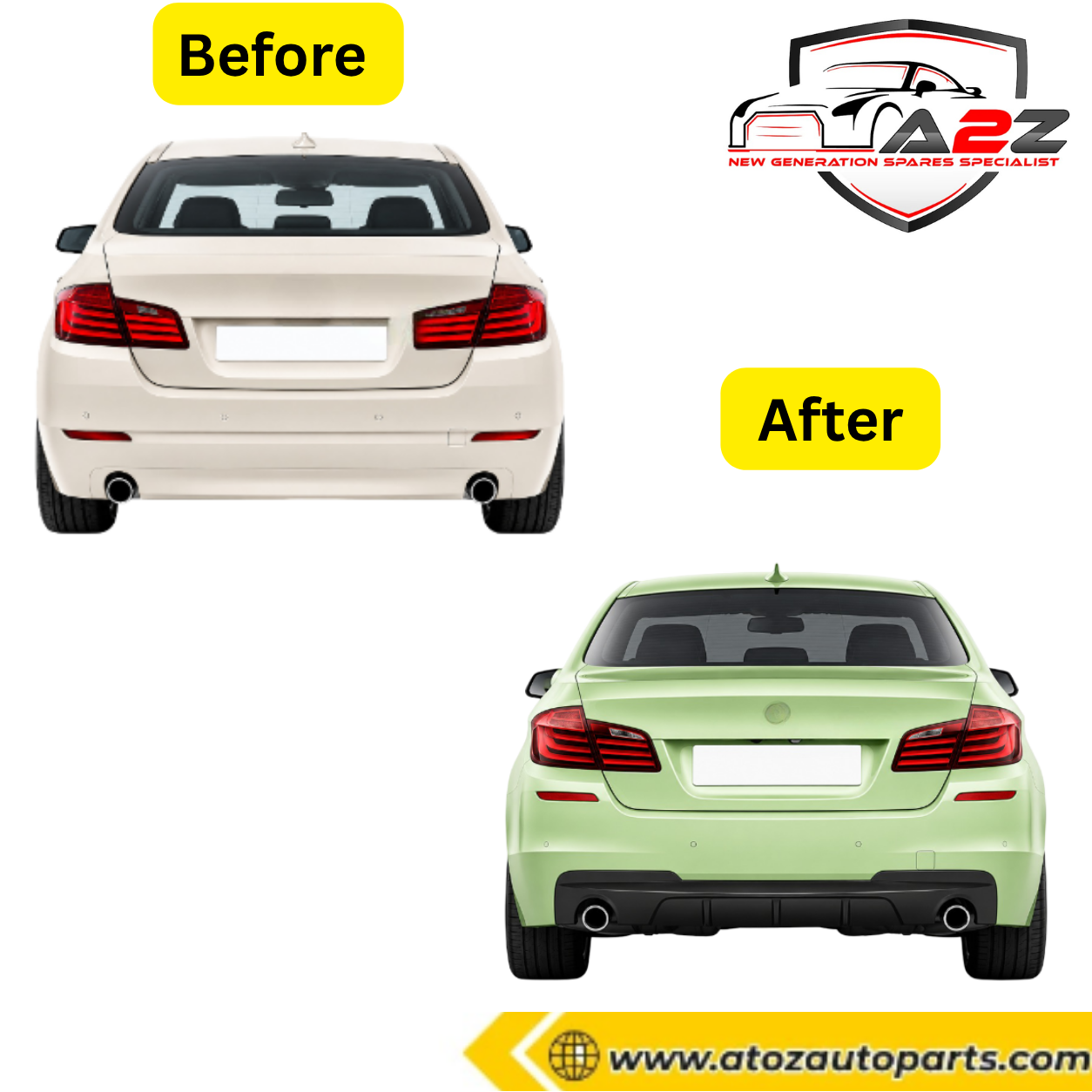 Complete Conversion Body Kit Compatible With BMW F10  Upgrade To BMW MT Style (TAG NO. FRBK424) (Shipping Cost Not Included)