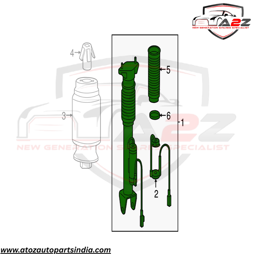 Rear Air Suspension Shock Absorber Strut 2923201600 2923200600 A2923201600 A2923200600 Compatible With MERCEDES-BENZ GLE (W166) & GLE Coupe (C292)