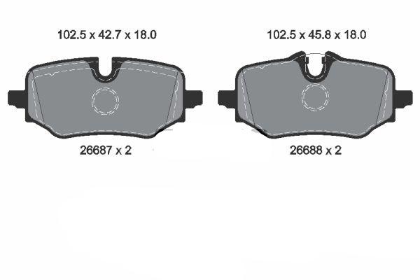 Rear Brake Pad 34208834998 2668701 P06122N Compatible With BMW iX (I20) & X1 (U11)