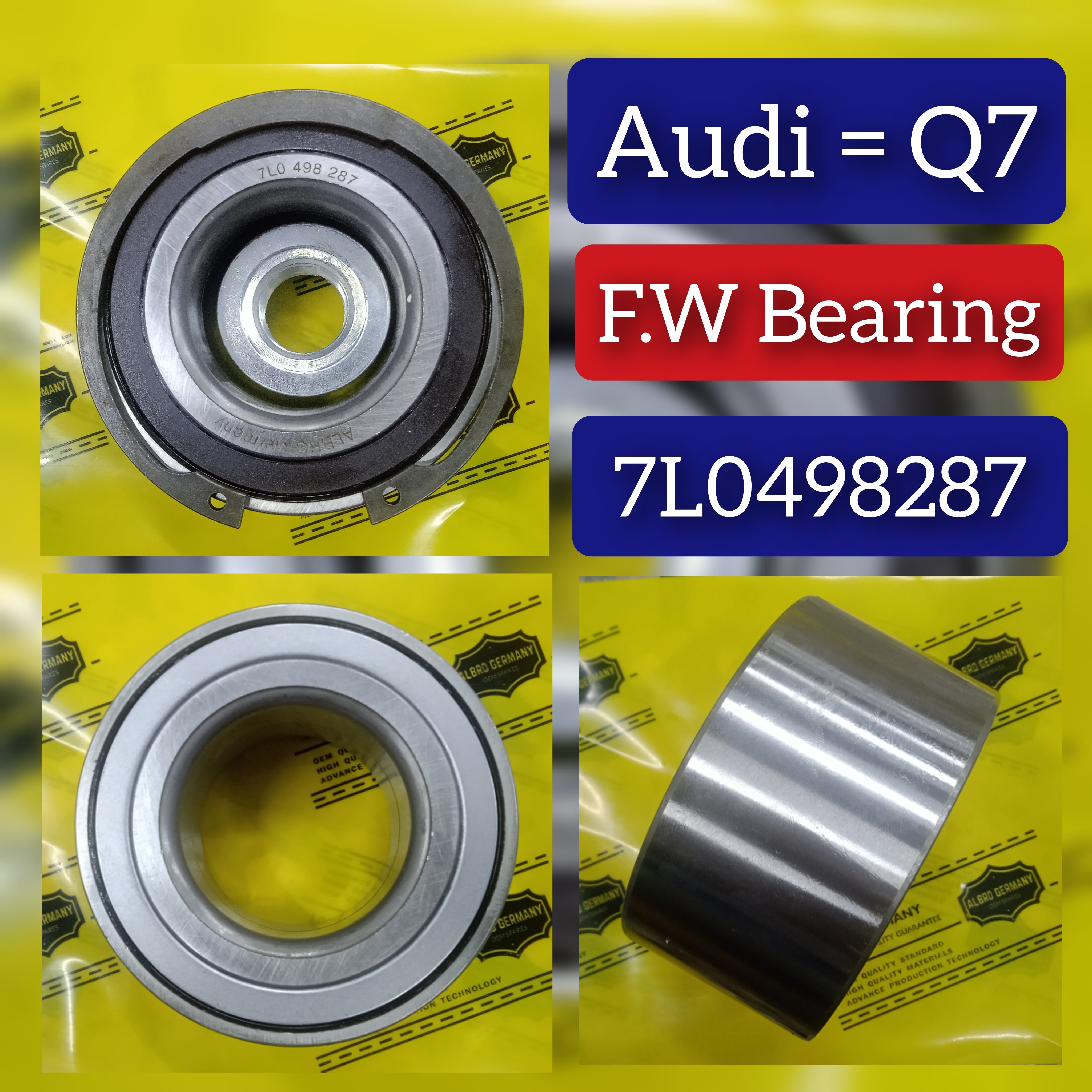 Front Wheel Bearing 7L0498287 Compatible With AUDI Q7 4LB